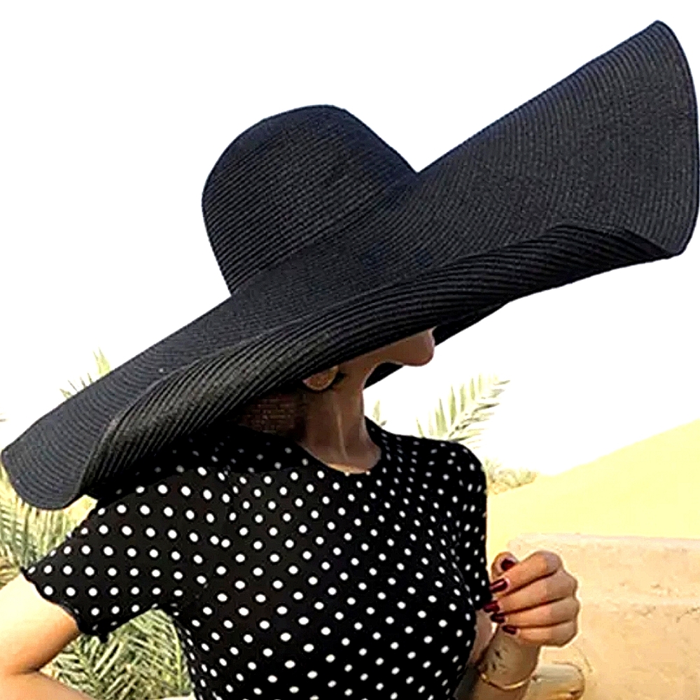 Classy Classic Big Wide Brim Floppy Hat Sophisticated Church Derby Social Beach